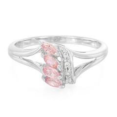 Padparadscha-Saphir-Silberring