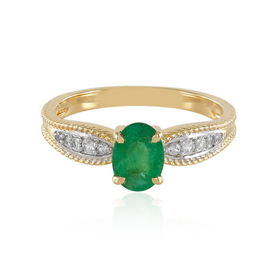 Brasilianischer Smaragd-Goldring