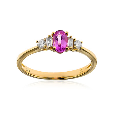 Pinkfarbener Saphir-Goldring (CIRARI)
