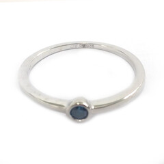 Blauer Diamant-Silberring