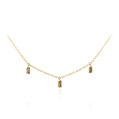 SI2 Champagner-Diamant-Goldcollier (de Melo)