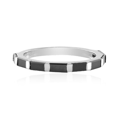 Schwarzer Diamant-Goldring