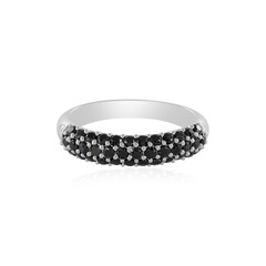 Schwarzer Spinell-Silberring