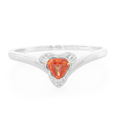 Padparadscha-Saphir-Silberring