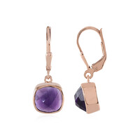Sambia-Amethyst-Silberohrringe