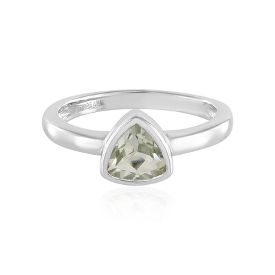 Grüner Amethyst-Silberring
