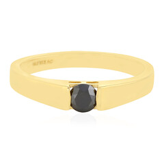 Schwarzer Diamant-Silberring