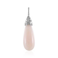 Pinkfarbener Opal-Silberanhänger