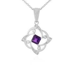 Sambia-Amethyst-Silberhalskette