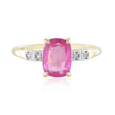 Pinkfarbener Madagaskar-Saphir-Goldring