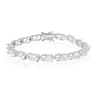 Weißer Topas-Silberarmband