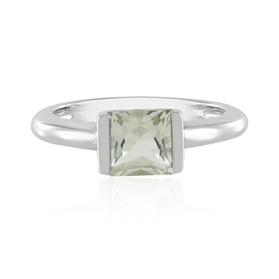Grüner Amethyst-Silberring