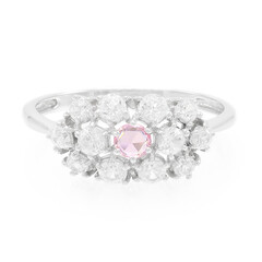 Pinkfarbener Ceylon-Saphir-Silberring