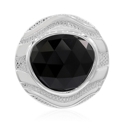 Schwarzer Onyx-Silberanhänger (MONOSONO COLLECTION)