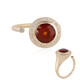 Hessonit-Granat-Goldring
