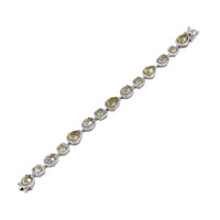 Ouro Verde-Quarz-Silberarmband