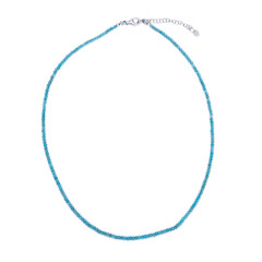 Blauer Apatit-Silberhalskette