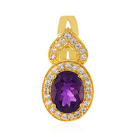 Sambia-Amethyst-Silberanhänger