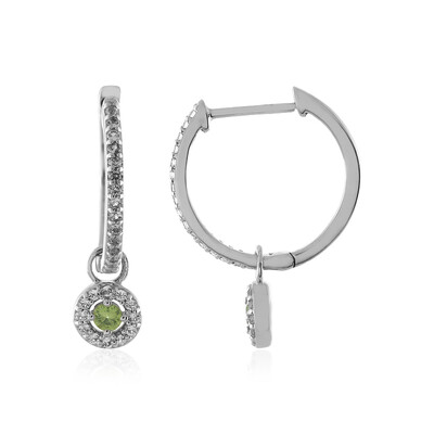 Russischer Demantoid-Silberohrringe