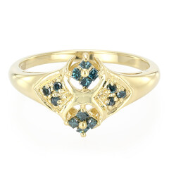 Fancy-Diamant-Silberring