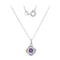 Amethyst-Silberhalskette