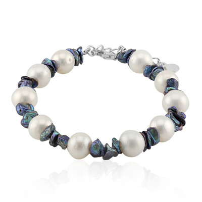 Süßwasserzuchtperlen-Silberarmband (TPC)