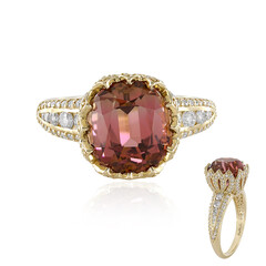 Nigerianischer Pinkfarbener Turmalin-Goldring (de Melo)