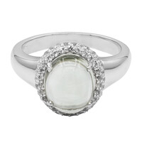 Grüner Amethyst-Silberring