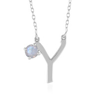 Regenbogen-Mondstein-Silbercollier