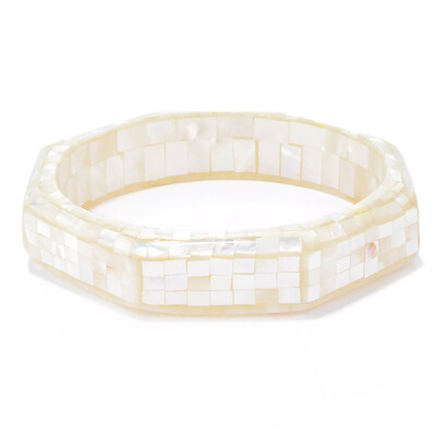 Perlmutt-Mosaik-Armreif (Dallas Prince Designs)