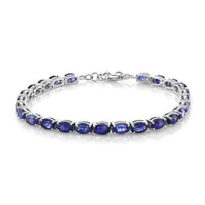 Blauer Madagaskar-Saphir-Silberarmband