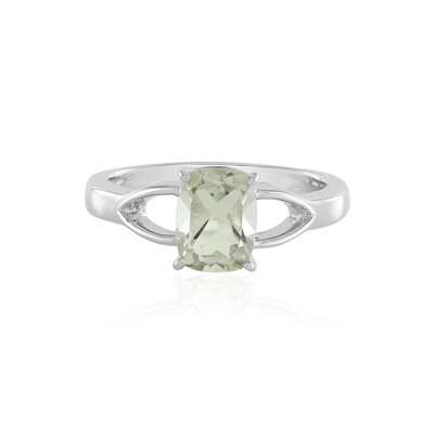 Grüner Amethyst-Silberring