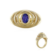 AAA-Tansanit-Goldring (de Melo)