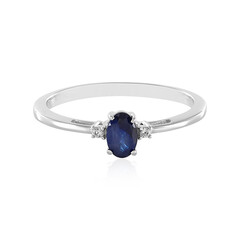 Blauer Madagaskar-Saphir-Silberring