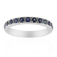 Blauer Saphir-Silberring