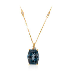 Londonblauer Topas-Goldhalskette (Smithsonian)
