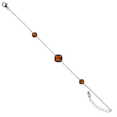 Baltischer Bernstein-Silberarmband
