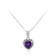 Marokkanischer Amethyst-Silberhalskette