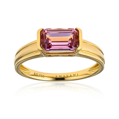 Pinkfarbener Diaspor-Goldring (AMAYANI)