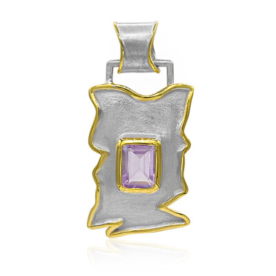 Lavendel-Amethyst-Silberanhänger (MONOSONO COLLECTION)