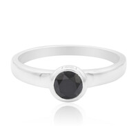 Schwarzer Diamant-Silberring