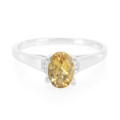 Champagner-Quarz-Silberring