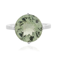 Grüner Amethyst-Silberring