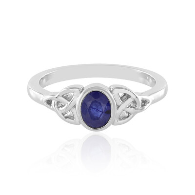 Blauer Madagaskar-Saphir-Silberring