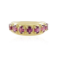 Magenta-Granat-Silberring