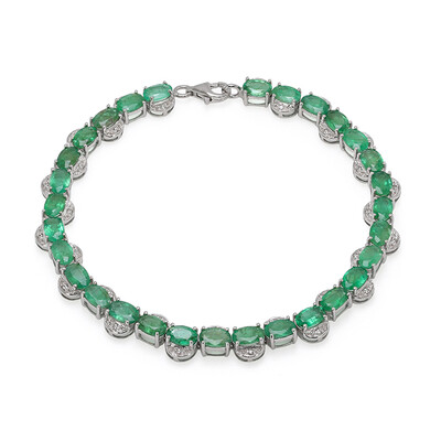 Sambia-Smaragd-Silberarmband