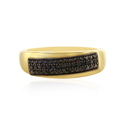 Schwarzer Diamant-Silberring