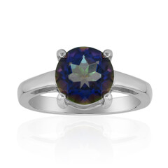 Blauer Mystik-Quarz-Silberring