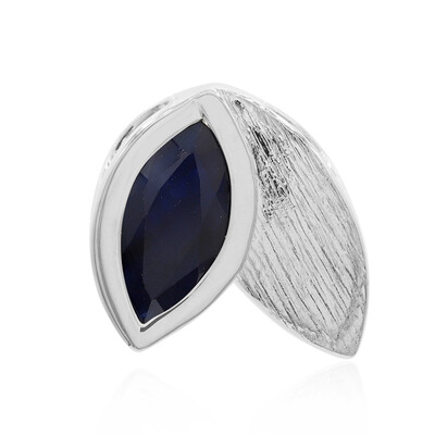 Blauer Saphir-Silberanhänger (MONOSONO COLLECTION)