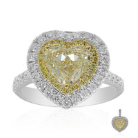 Gelber SI2 Brillant-Goldring/-anhänger (CIRARI)